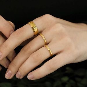 18k Gold Plated Titanium Steel Band Ring